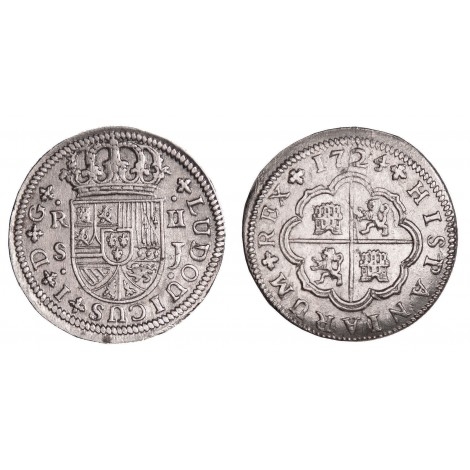 Felipe V. 2 reales 1724. Lima