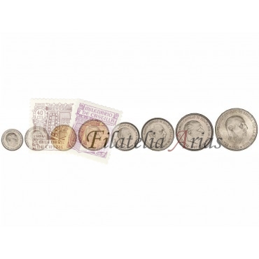 Serie 8 monedas - 10 Céntimos a 100 Pesetas. (*70)