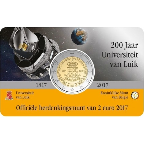 2€ 2017 Bélgica - 200º an. Universidad de Lieja