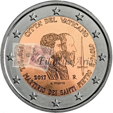 2€ 2017 Vaticano - San Pablo y San Pedro