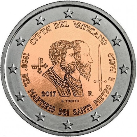 2€ 2017 Vaticano - San Pablo y San Pedro