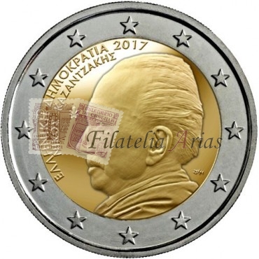 2€ 2017 Grecia - Kazantzakis