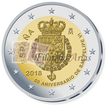 2€ 2018 España - 50º aniversario Felipe VI