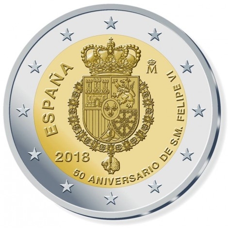 2€ 2018 España - 50º aniversario Felipe VI