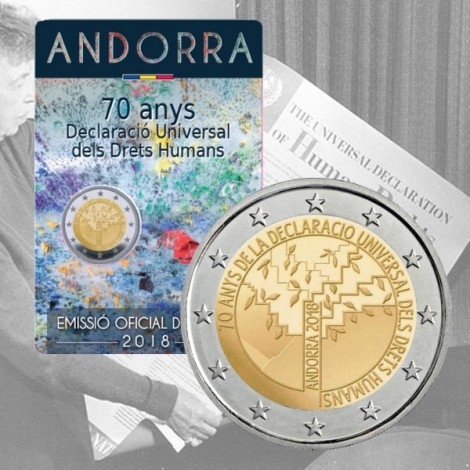 2€ 2018 Andorra - Derechos Humanos