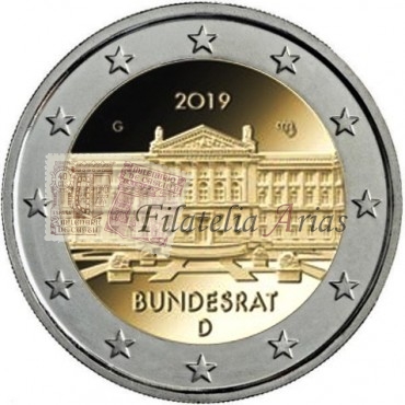 2€ 2019 Alemania - Bundesrat (5 cecas)