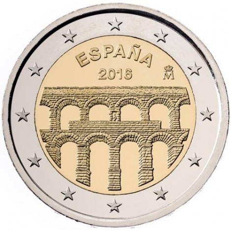 2€ 2016 España - Acueducto Segovia
