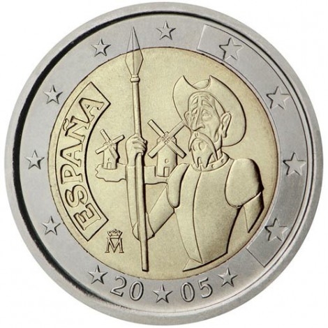2€ 2005 España - Don Quijote