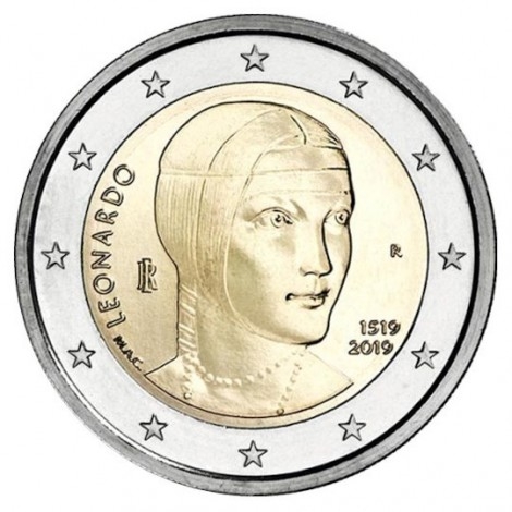 2€ 2019 Italia - Muerte Leonardo da Vinci