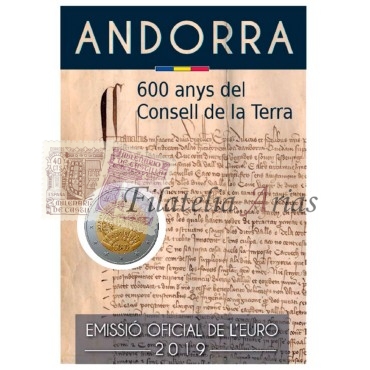2€ 2019 Andorra - Consell de la Terra