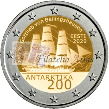 2€ 2020 Estonia - Antártida