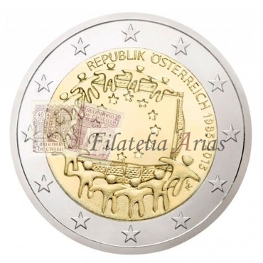 2€ 2015 Austria - Bandera europea