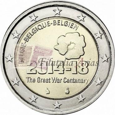 2€ 2014 Bélgica - I Guerra Mundial