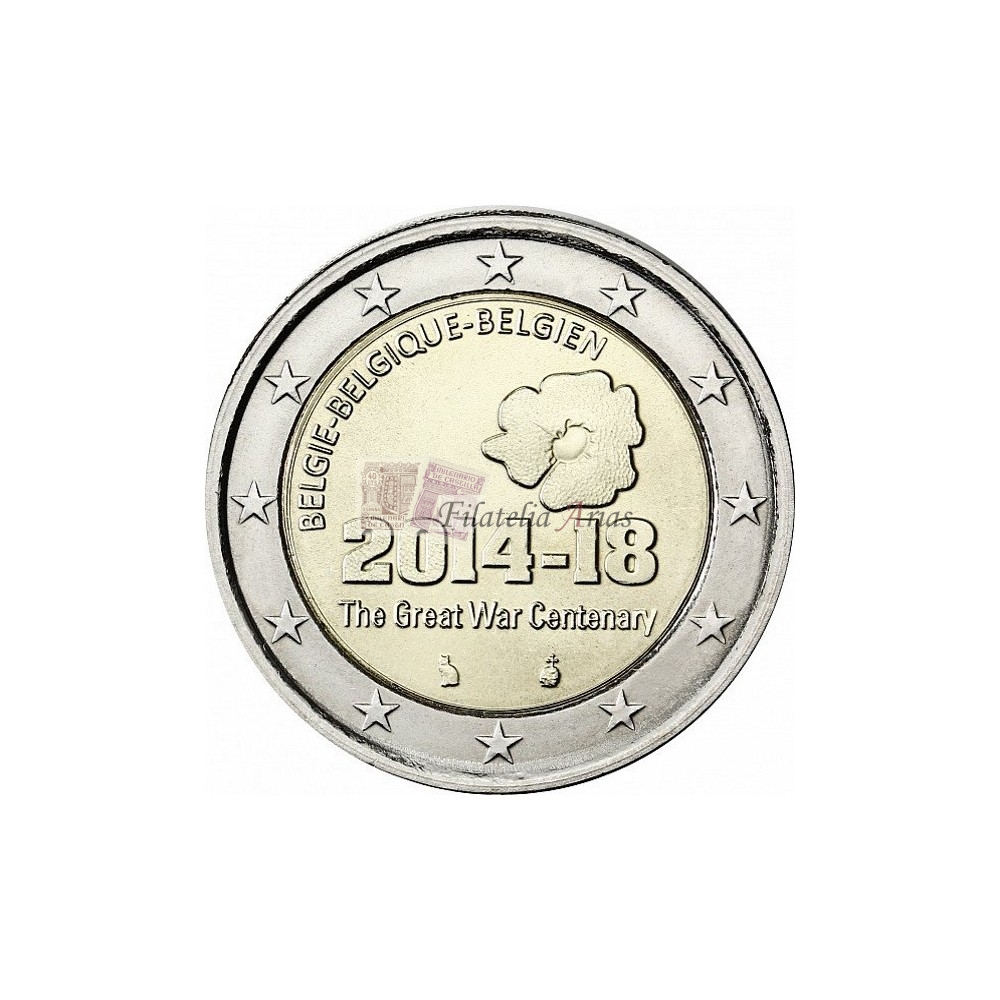 2€ 2014 Bélgica - I Guerra Mundial
