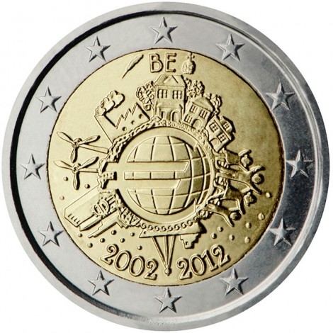 2€ 2012 Bélgica - Diez años del euro