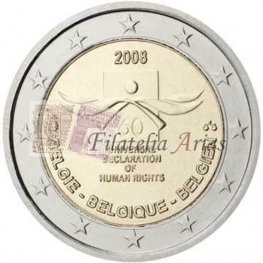 2€ 2008 Bélgica - Derechos humanos