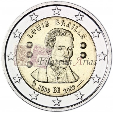 2€ 2009 Bélgica - Louis Braille