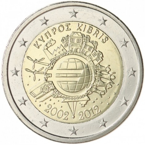 2€ 2012 Chipre - Diez años del Euro