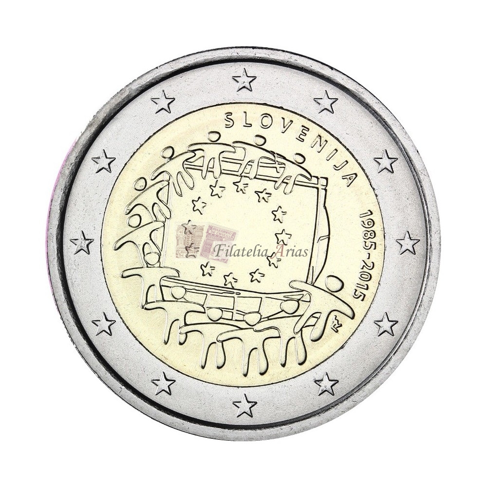 2€ 2015 Eslovenia - Bandera