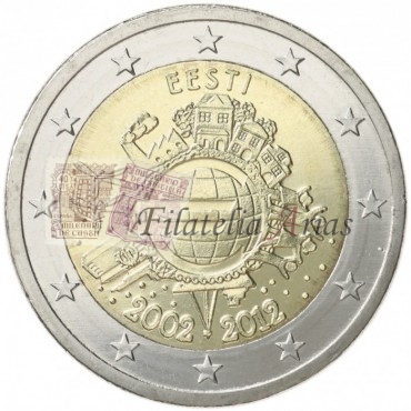 2€ 2012 Estonia - Diez años del Euro