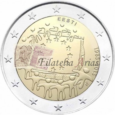 2€ 2015 Estonia - Bandera