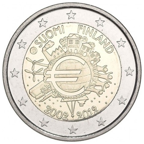 2€ 2012 Finlandia - Diez años del Euro