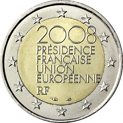 2€ 2008 Francia - Presidencia de la UE
