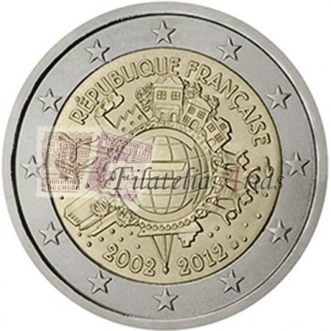 2€ 2012 Francia - Diez años del Euro