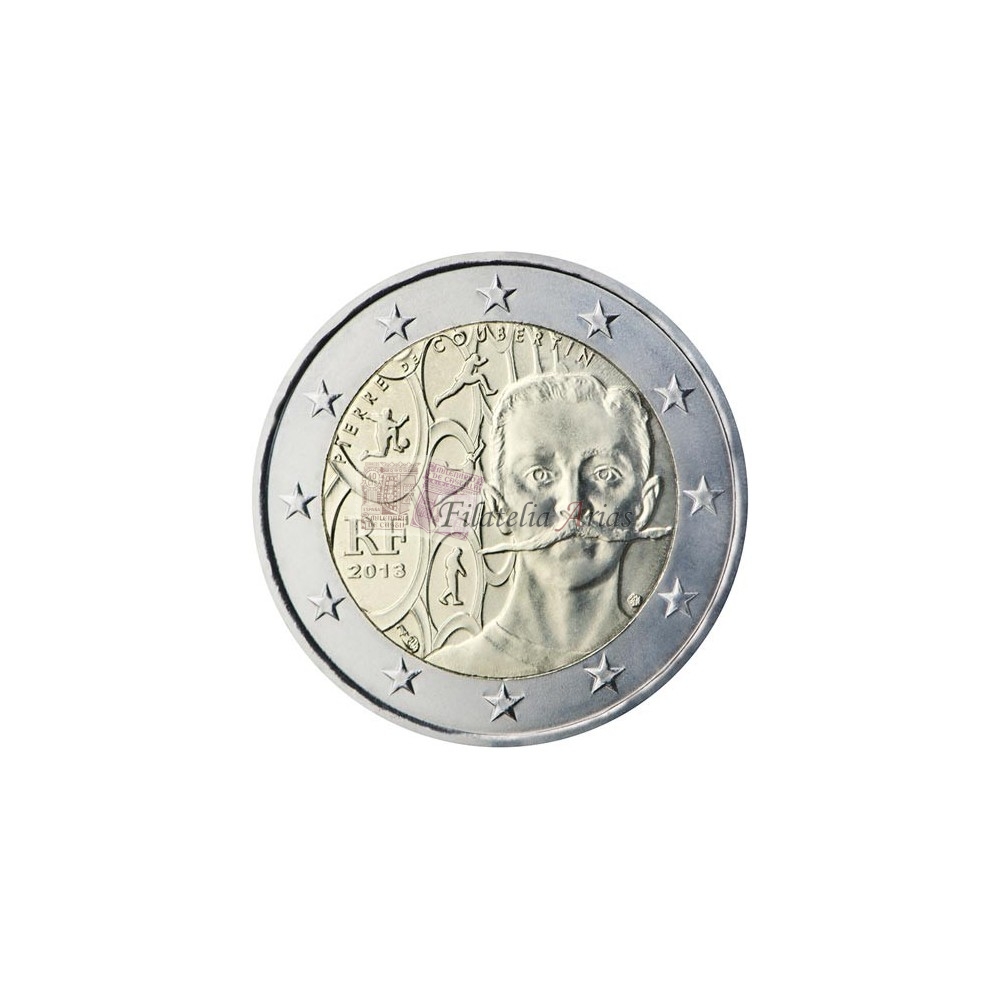 2€ 2013 Francia - Pierre de Coubertin
