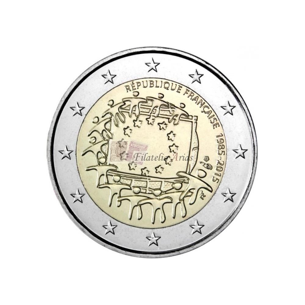2€ 2015 Francia - Bandera
