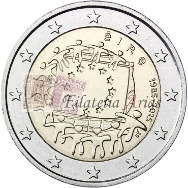 2€ 2015 Irlanda - Bandera europea