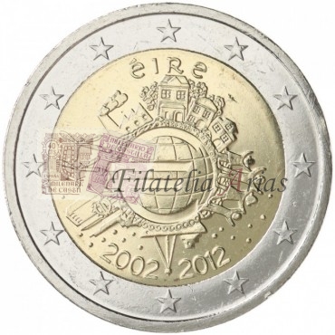 2€ 2012 Irlanda - Diez años del Euro