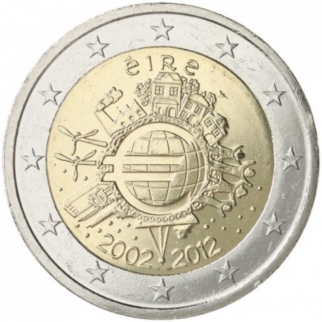 2€ 2012 Irlanda - Diez años del Euro