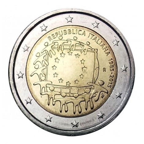 2€ 2015 Italia - Bandera