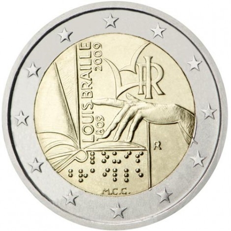 2€ 2009 Italia - Louis Braille