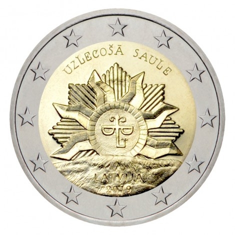 2€ 2019 Letonia - Sol naciente