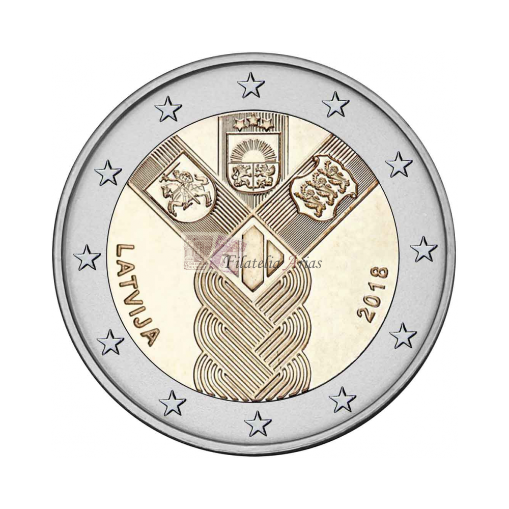 2€ 2018 Letonia - Estados bálticos independientes