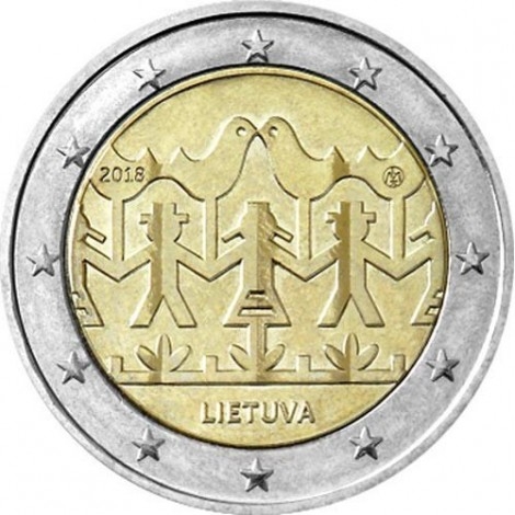 2€ 2018 Lituania - Canción y danza