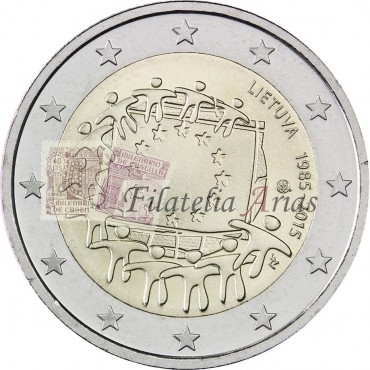 2€ 2015 Lituania - Bandera europea