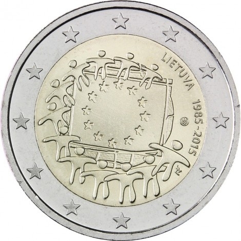 2€ 2015 Lituania - Bandera europea