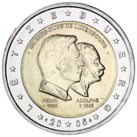 2€ 2005 Luxemburgo - Grandes duques Enrique y Adolfo