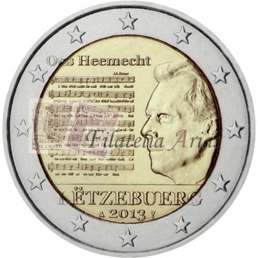 2€ 2013 Luxemburgo - Himno nacional