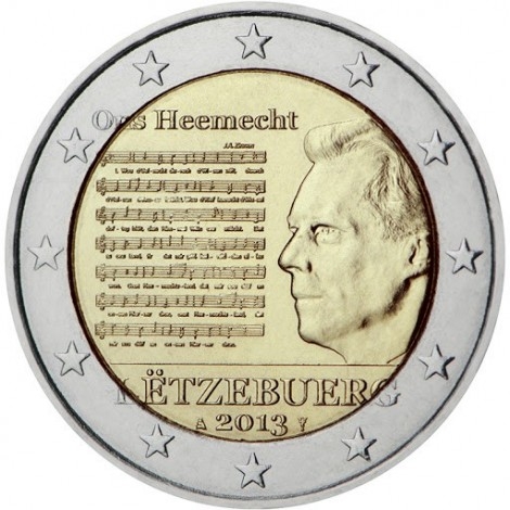 2€ 2013 Luxemburgo - Himno nacional