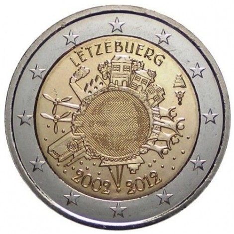 2€ 2012 Luxemburgo - Diez años del Euro