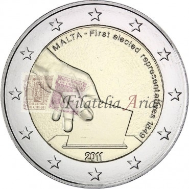 2€ 2011 Malta - Primeras elecciones 1849