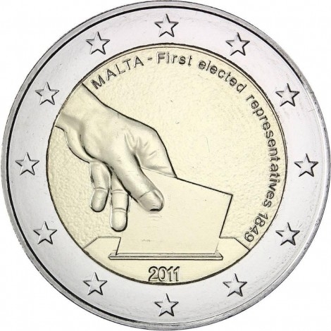 2€ 2011 Malta - Primeras elecciones 1849