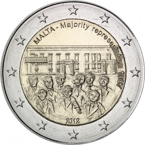 2€ 2012 Malta - Representación mayoritaria 1887