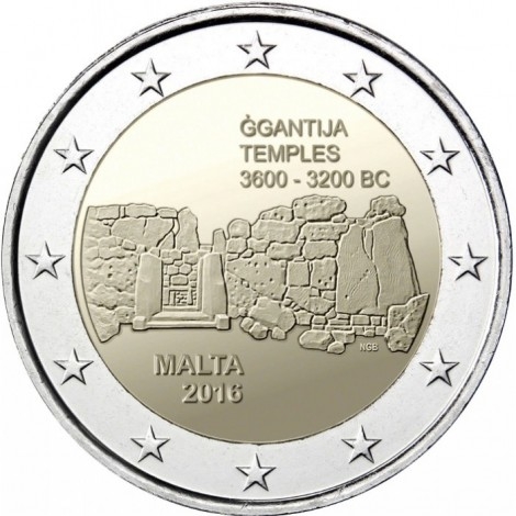 2€ 2016 Malta - Templo GGANTIJA