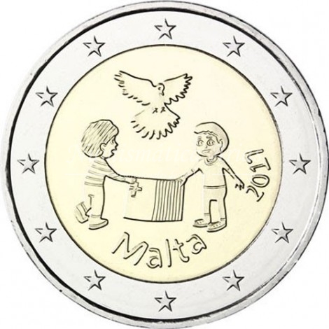 2€ 2017 Malta - Los niños y la solidaridad