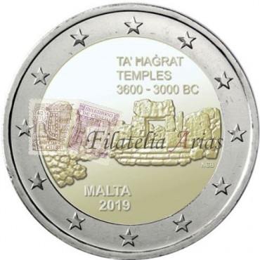 2€ 2019 Malta - Templos Ta' Haġrat